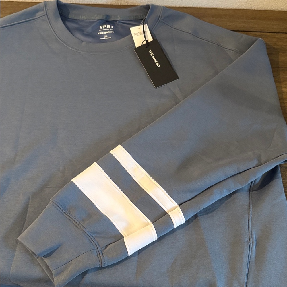 NWT [Abercrombie & Fitch] YPB neoKNIT Crewneck Sweatshirt Light Blue Women’s XL - Picture 4 of 12